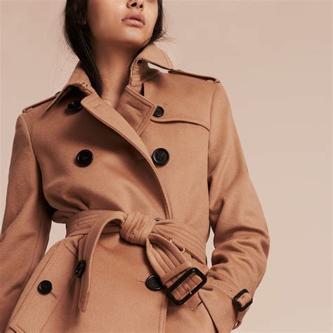 burberry wollmantel camel|Burberry wool coats for women.